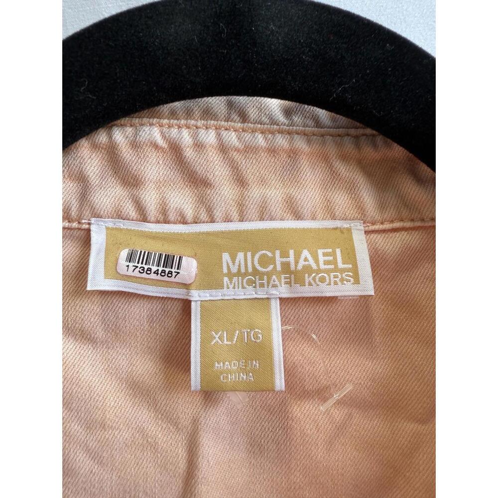 MICHAEL KORS Pink Denim Pleat Shirt Dress Size XL/TG with stains - Picture 6 of 9